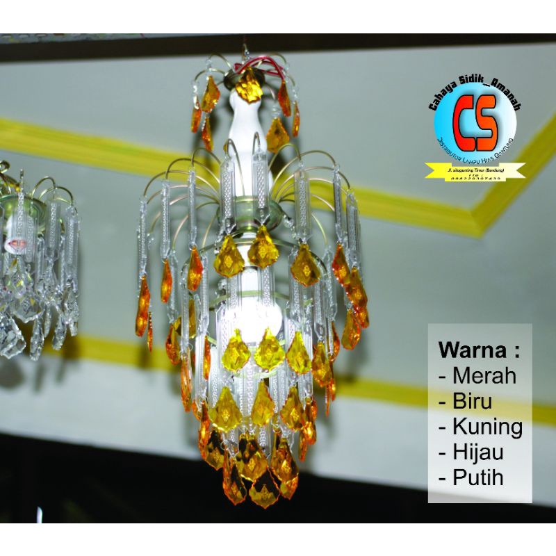 Lampu hias kristal/ lampu kristal /lampu gantung /lampu hias gantung / lampu dekorasi rumah/Lampu la