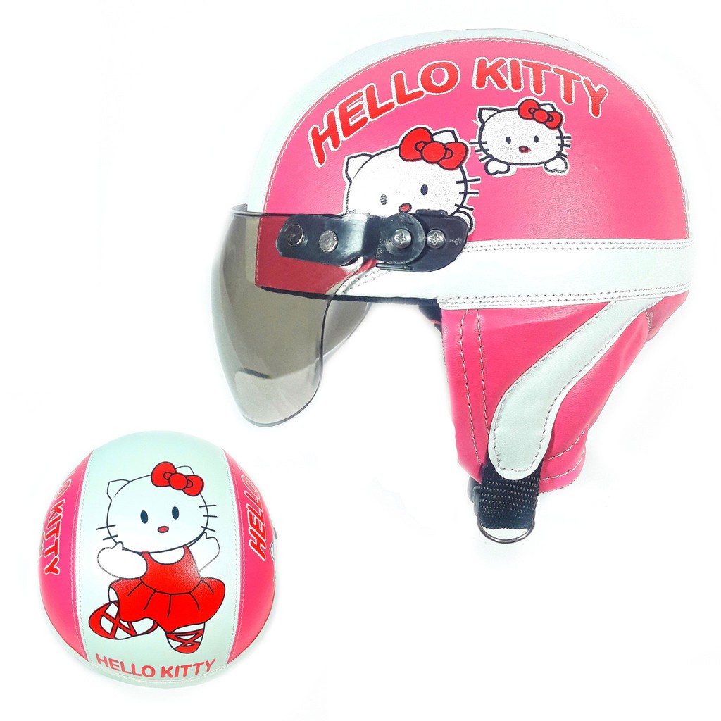 Helm Anak Retro karakter Hello Kitty