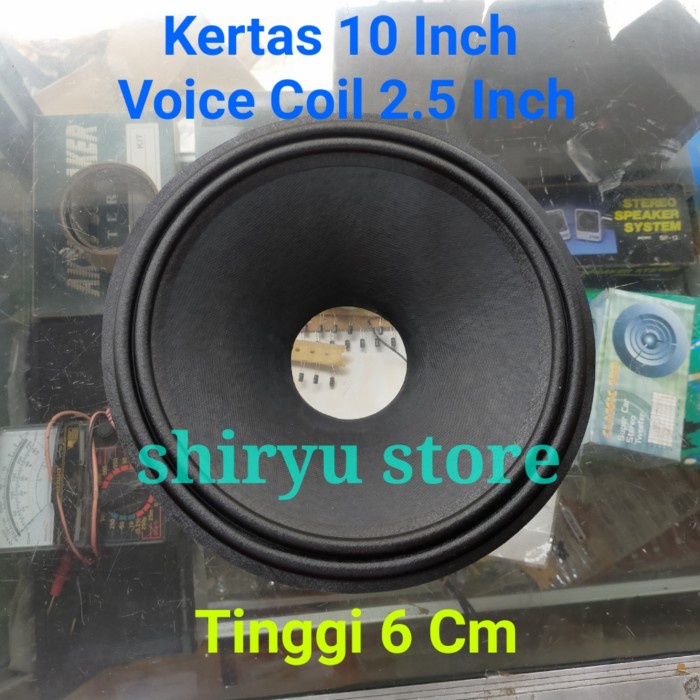 Kertas Daun Speaker 10 Inch Inci In Middle Coil 2.5 Inch Impor 65 Mm