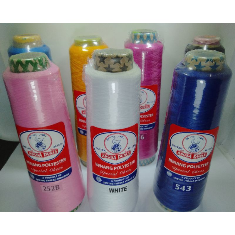 (PER BIJI) BENANG OBRAS POLYESTER KECIL / BENANG OBRAS
