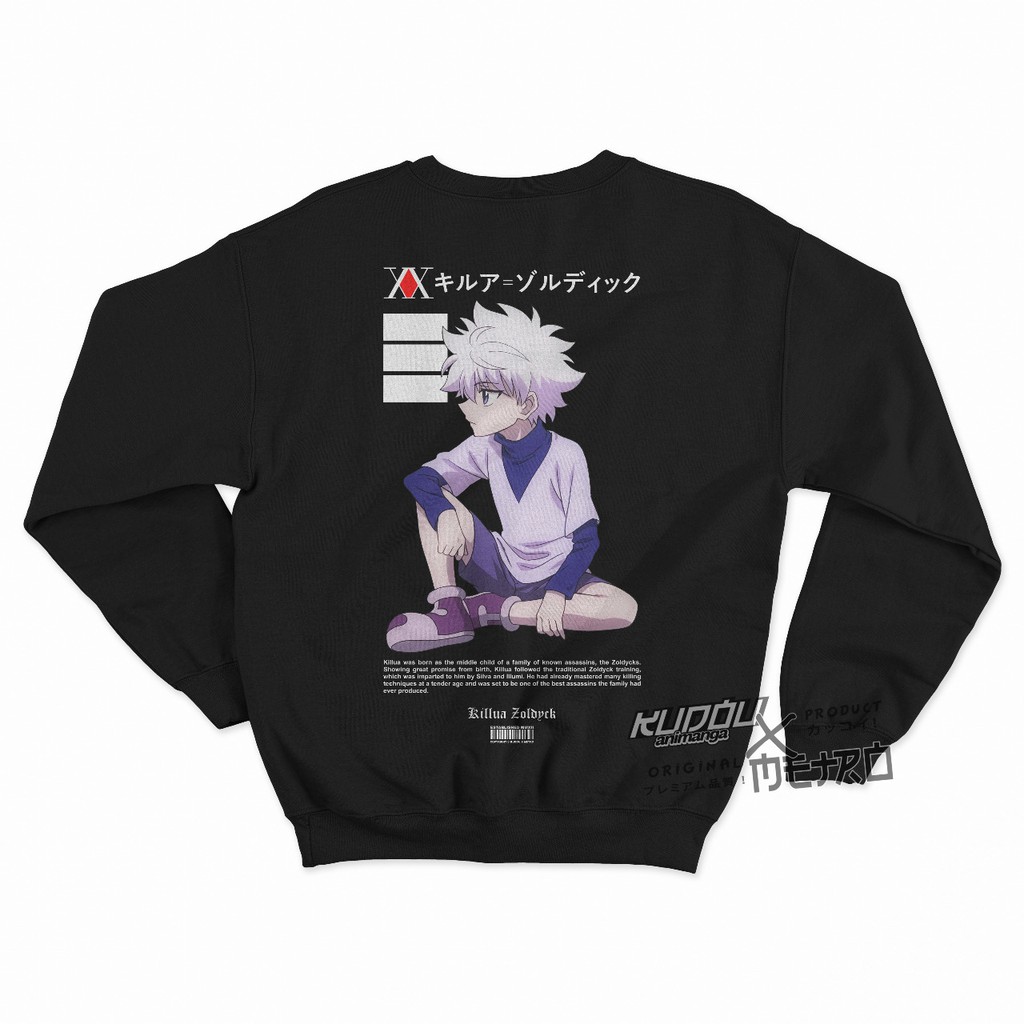 Sweater Crewneck Killua Zoldyck Fear Hunter X Hunter Anime Manga Premium  Unisex