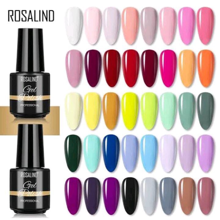 ROSALIND 1 SET 40 WARNA 7ML BOTOL PLASTIK / KUTEK UV GELROSALIND /KUTEK GEL