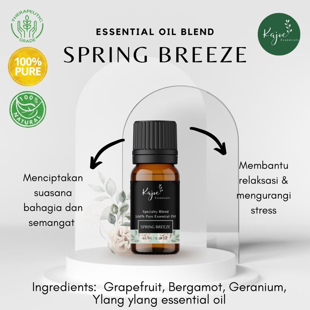 KAJOE SPRING BREEZE Essential Oil Blend Diffuser Minyak Esensial Atsiri Aromaterapi Aromatheraphy