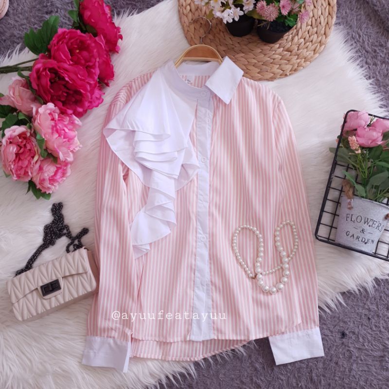 Oxford stripe blouse