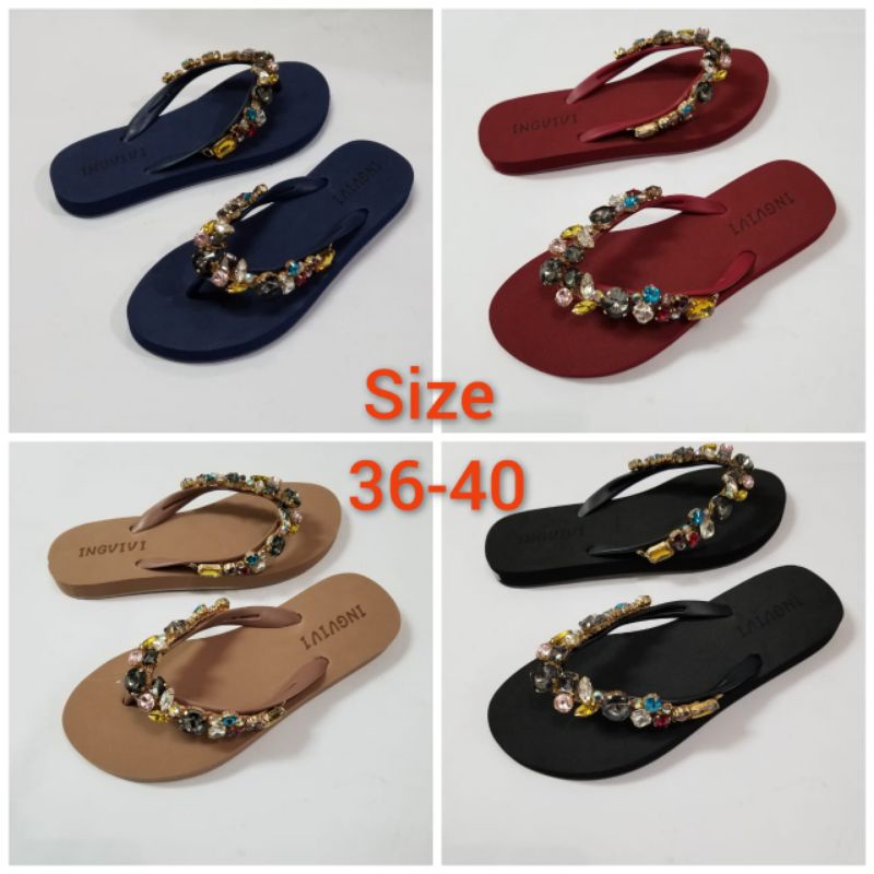 sendal flat wanita /sendal wanita ingvivi flat