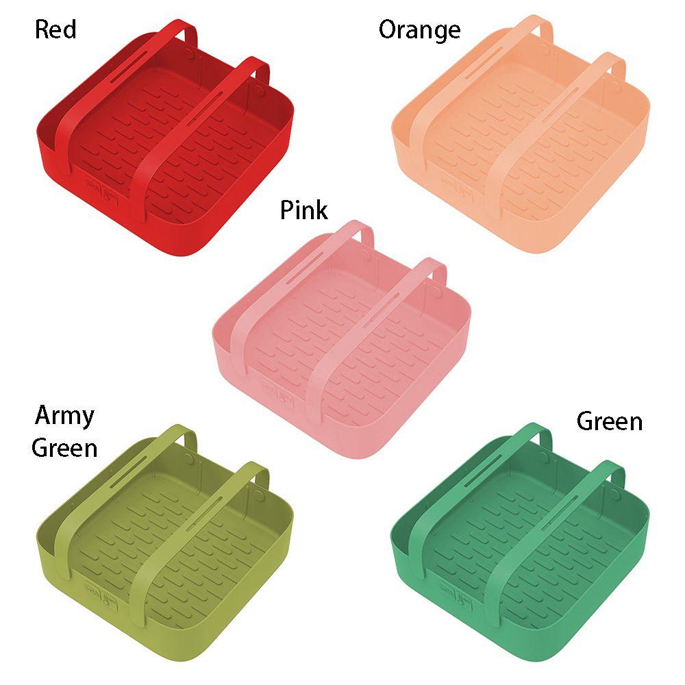 Top Square Silicone Pot Pengganti Memasak Reusable Pizza Plate Baking Basket