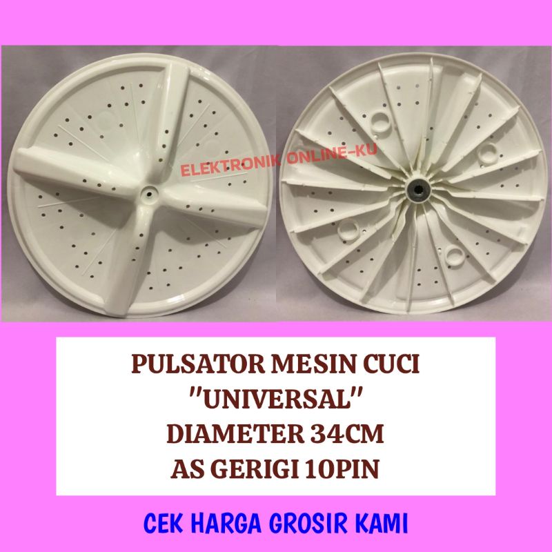 PULSATOR MESIN CUCI UNIVERSAL DIAMETER 34CM AS GERIGI 10 PIN