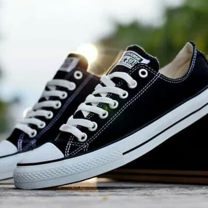 sepatu sneaker pria dan wanita sepatu sekolah converse hitam klasik berkualitas terbaru