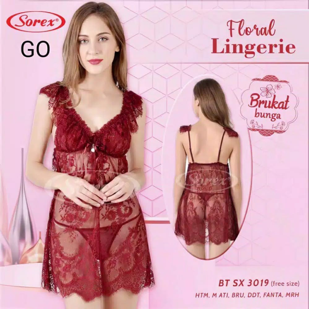 gos Sorex Exclusive Lingerie Sexy - BT SX 3019 Baju Tidur Sorex