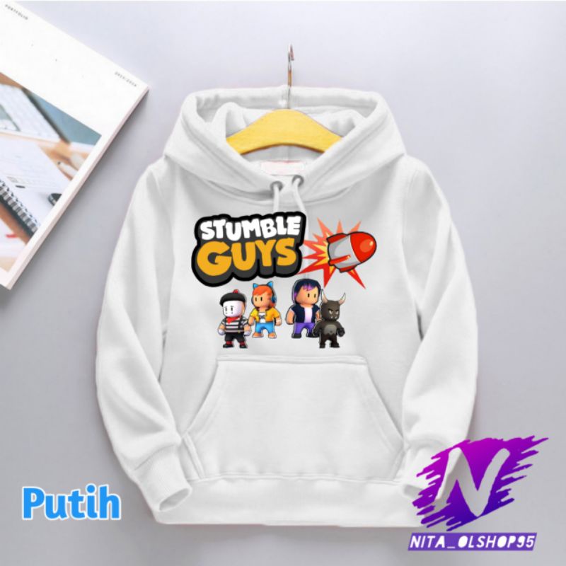 Hoodie stumble guys roket hoodie anak bisa untuk laki laki dan perempuan untuk anak umur 2-12tahun