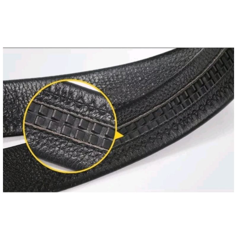 tali sabuk ikat pinggang gesper model rel otomatis kulit men belt import