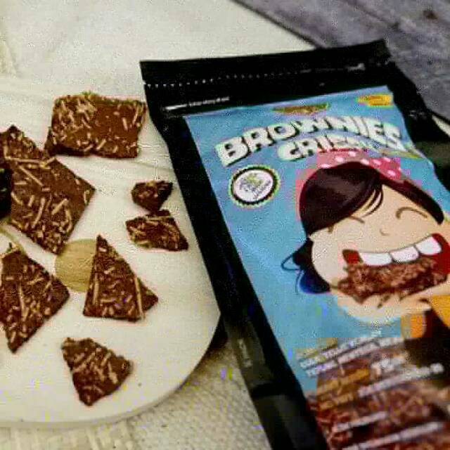 

Brownies Crispy Cheese Keju Gurih Enak Garing Kriuk Jajanan