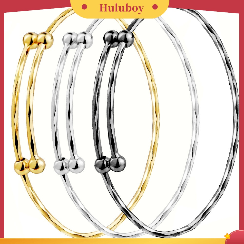Hu Hu Hu Hu Hu Alat Bantu Pasang Kacamata♡ Gelang Bangle Open Adjustable Bahan Alloy Gaya Klasik Untuk Wanita