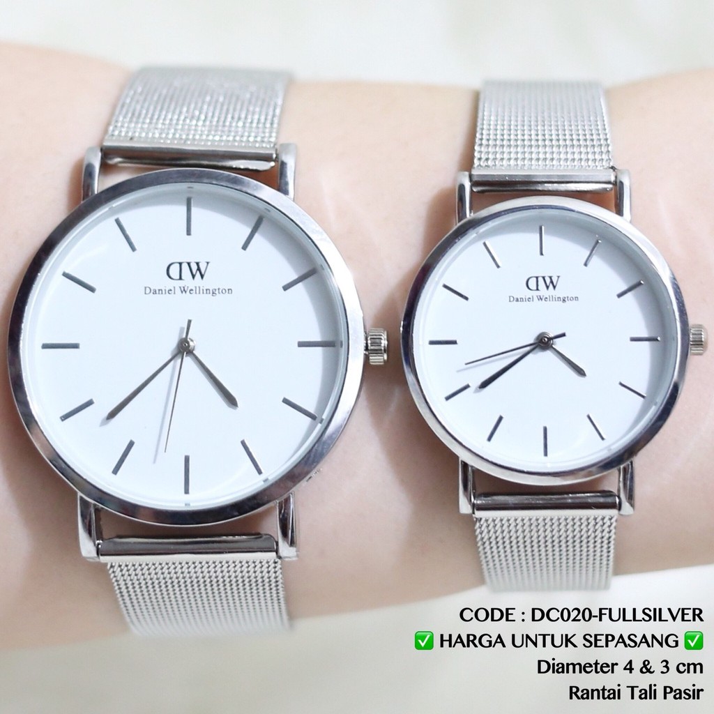 Jam tangan couple murah pria wanita classic rantai pasir grosir ecer DC020