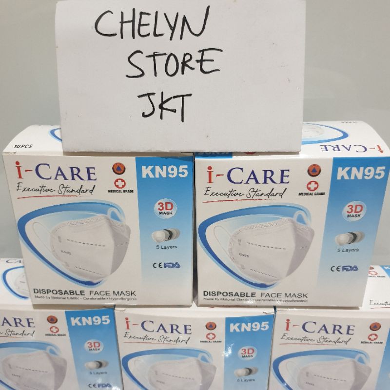 Ready Masker KN95 5ply BNPB I-care Premium / KN95 Icare