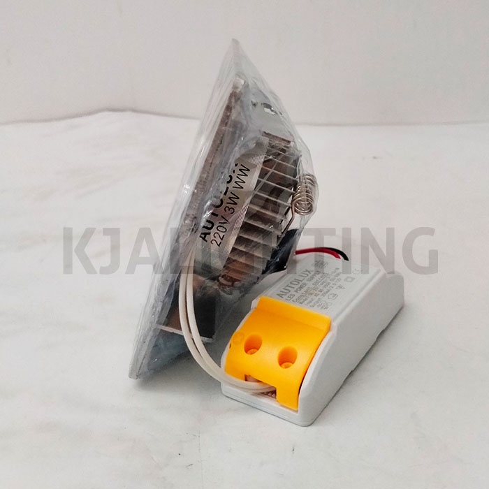 LAMPU DOWNLIGHT AUTOLUX LED TANAM IB KOTAK 3X1W SILVER