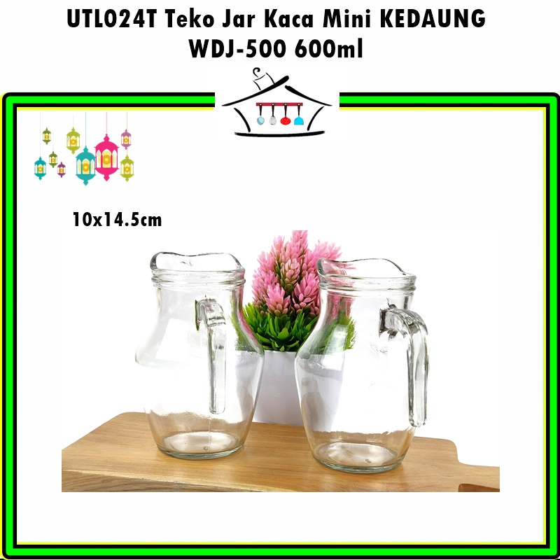 UTL024T Teko Jar Kaca Mini KEDAUNG WDJ-500 600ml