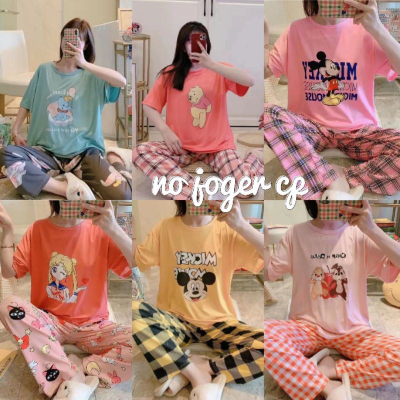 Oneset PIYAMA CP BAJU TIDUR WANITA IMPORT/NEW