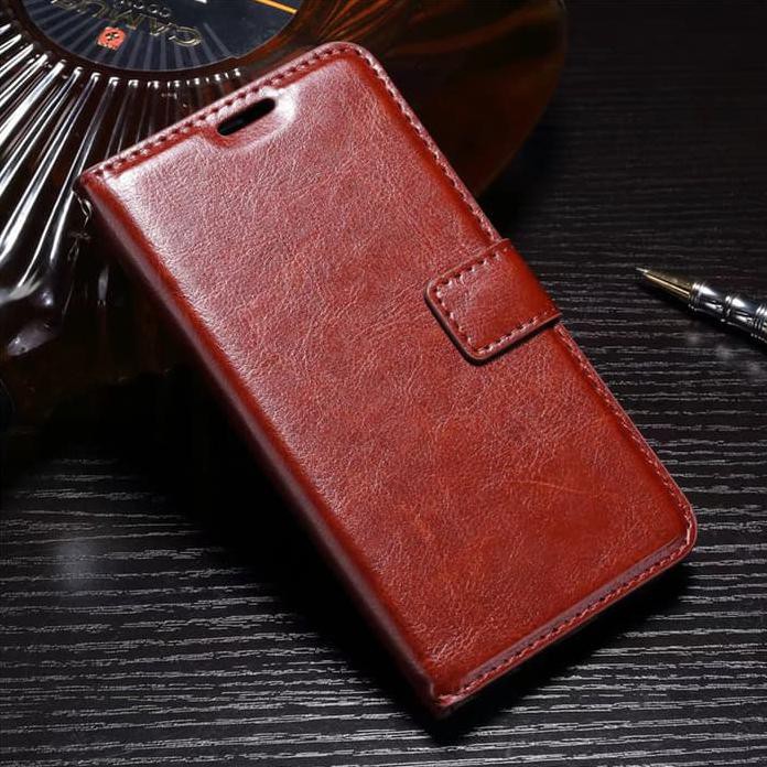 SARUNG HP / CASE HP FLIP COVER WALLET VIVO V9 LEATHER DOMPET HP KULIT PREMIUM VI1623 GOP20