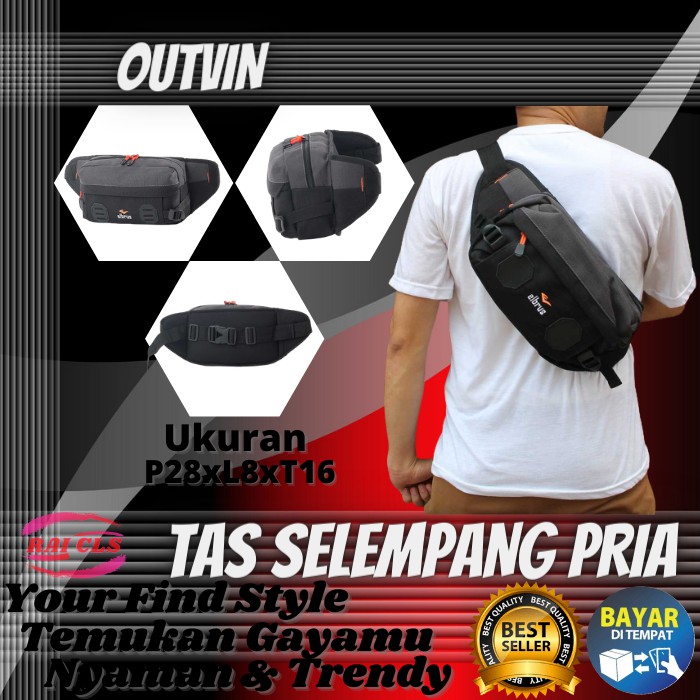 Tas Soren Pria Simpel Praktis Waistbag Murah Keren Trendy