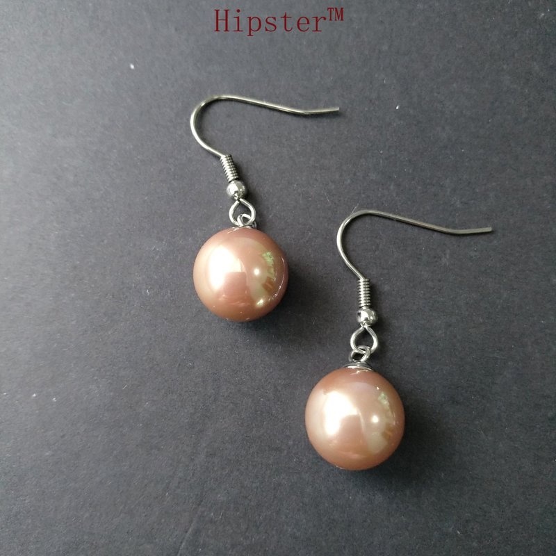 Champagne Gold Natural Pearl Short Refined Grace Simple Personalized All-Match Earrings