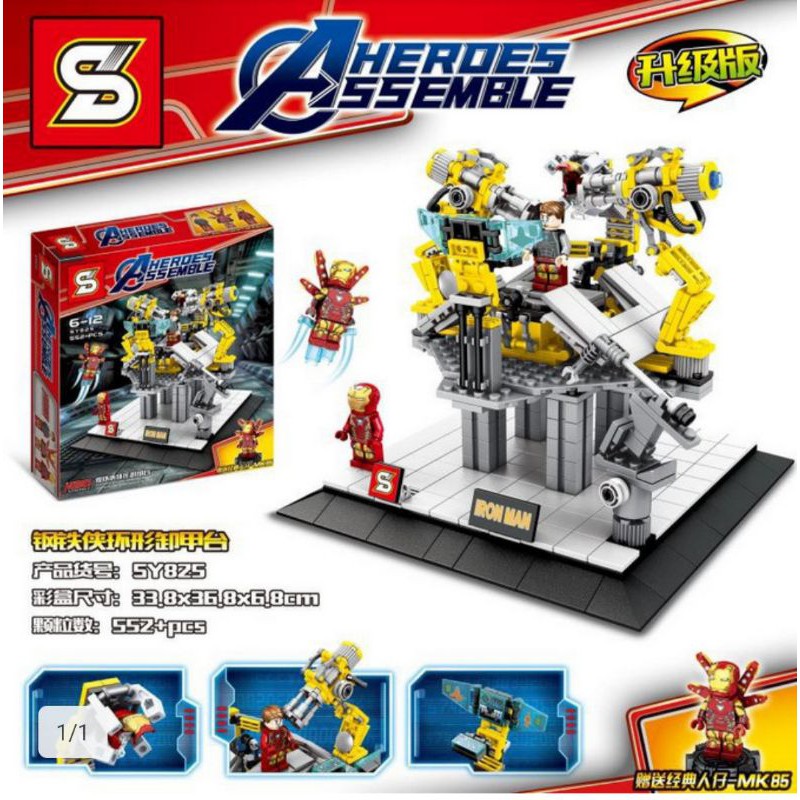 Bricks iroman Lab Tony Stark superhero SY 825