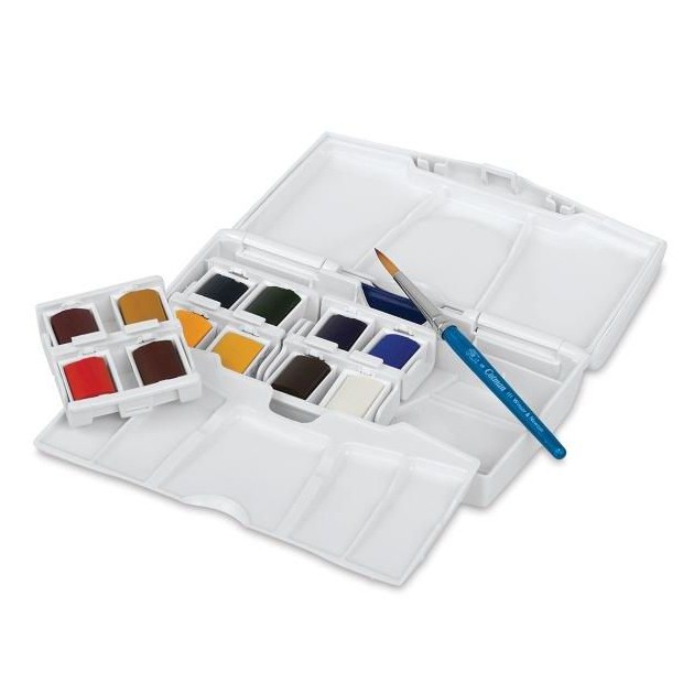 Winsor &amp; Newton - Cotman Watercolours Pocket Plus 12 Half Pans