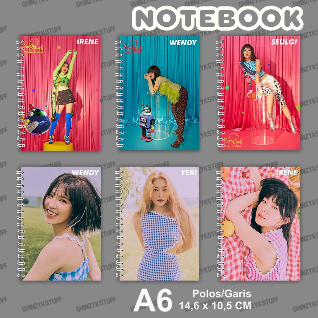 

Notebook KPOP Ukuran A6 10,5 cm x 14,8 cm Red Velvet The Reve Festival Day