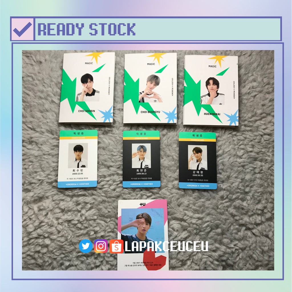 [READY STOCK] TXT MAGIC PHOTOCARD OFFICIAL SOOBIN YEONJUN BEOMGYU TAEHYUN HUENING KAI