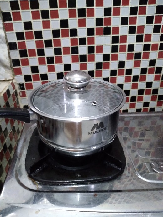 Panci Kukus / Saucepot Steamer Muliya 20 Cm Dandang Langseng Panci Stainless Panci Gagang Kukus