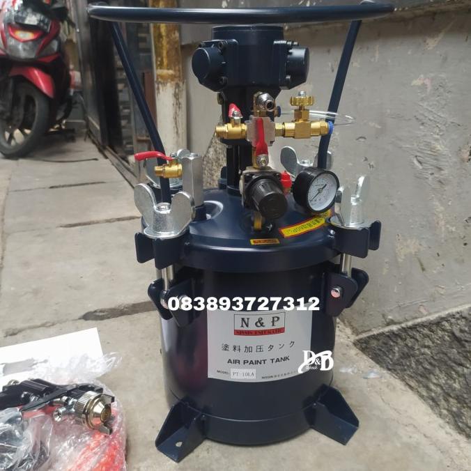Paint Tank Spray Gun Kit 40 Liter N&P Air Pressure Alat Pengaduk Cat(D Jg0Bwcaw72