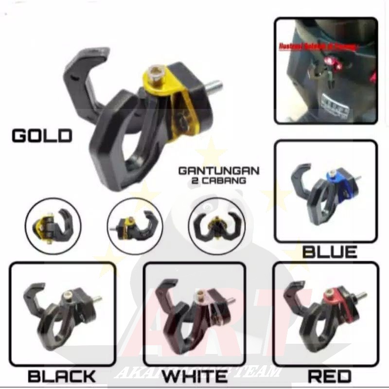 Gantungan barang Motor 2 sisi | gantungan barang 2 in 1 gantungan cabang