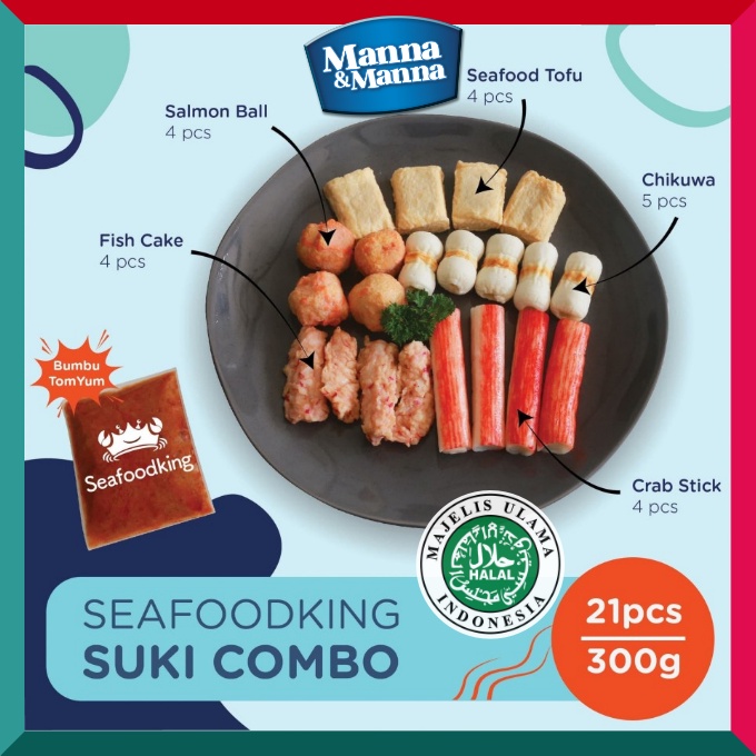 

Suki Combo dengan Bumbu Tom Yum Seafoodking - Isi 21 Pcs - 300 Gram