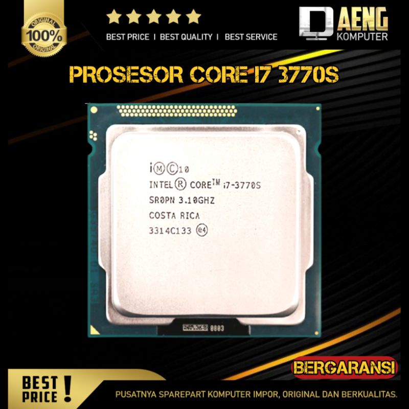 Processor Prosesor Proci Intel Core i7 3770s 3.10 GHz Original Murah