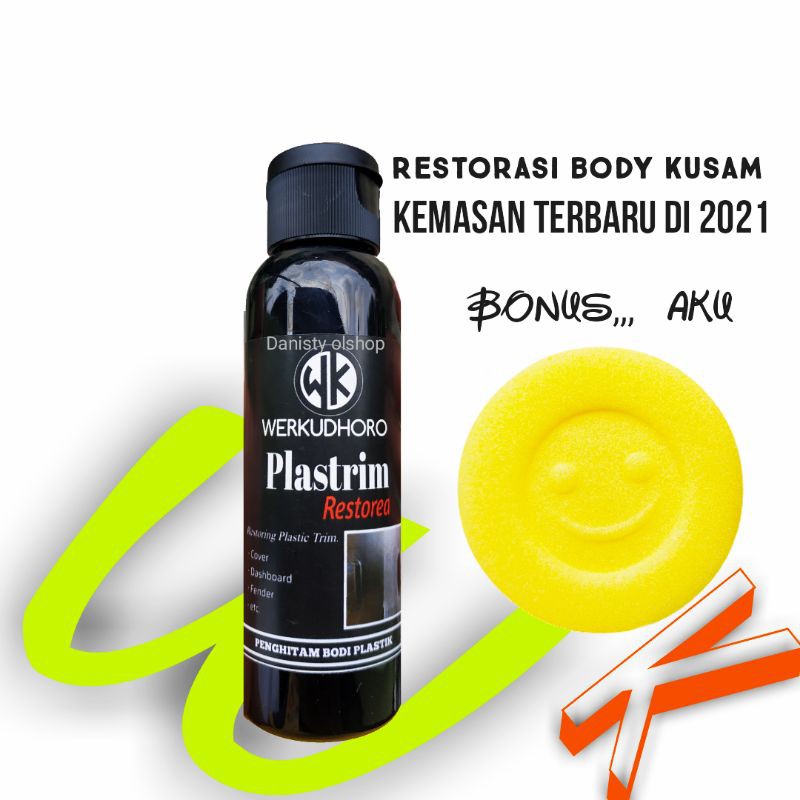 plastrim restored penghitam body motor 100 ml pengkilap motor yang kusam akibat dari jamur dan cuaca