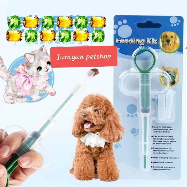 PELONTAR OBAT KUCING/ANJING | FEEDING KIT PIL HEWAN | PELONTAR OBAT HEWAN