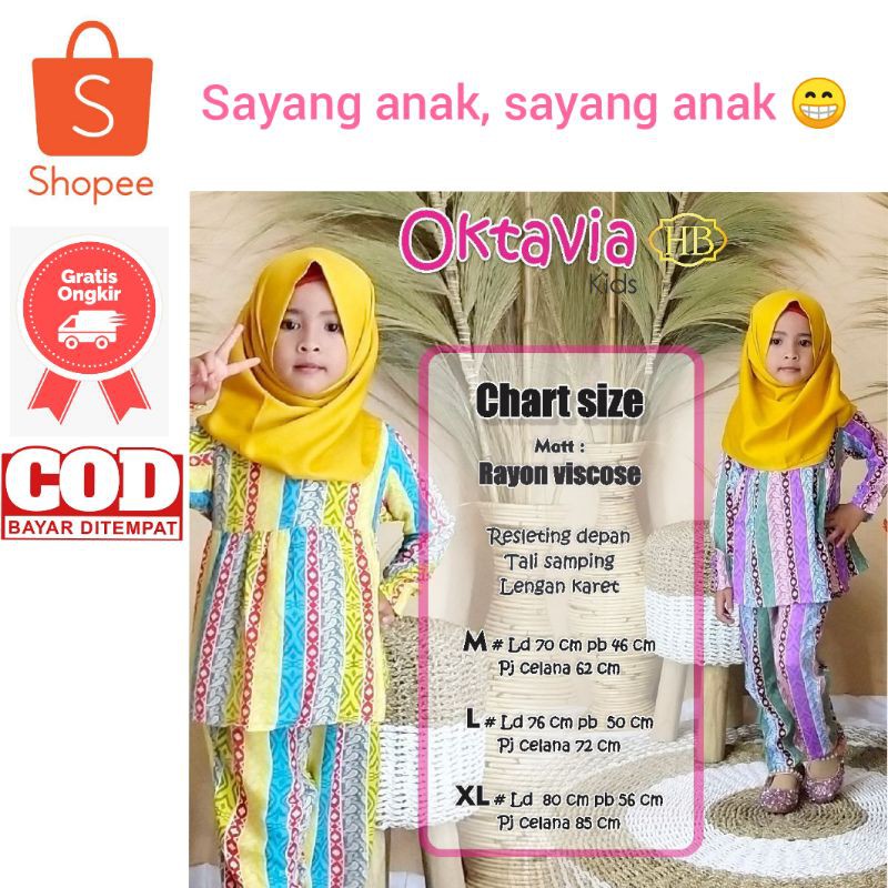 ONESET ONE SET RAYON SETELAN STELAN ANAK PEREMPUAN