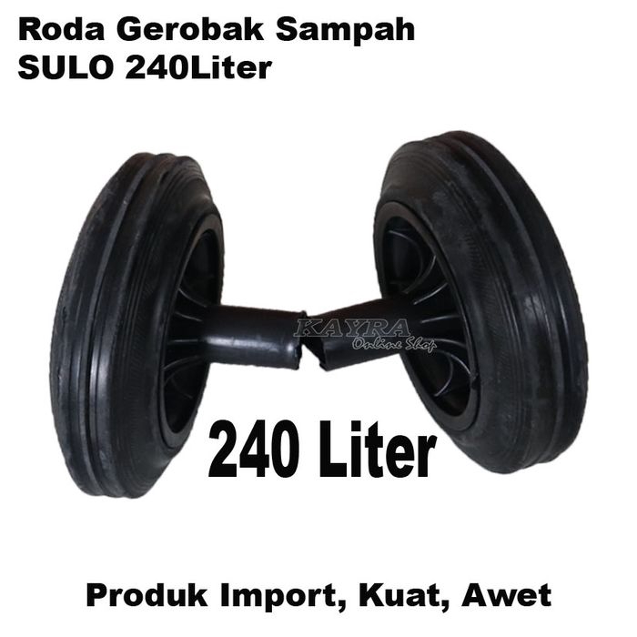 Roda Gerobak Sampah SULO 240Liter isi 1Pcs ( Pilih Kanan atau Kiri )