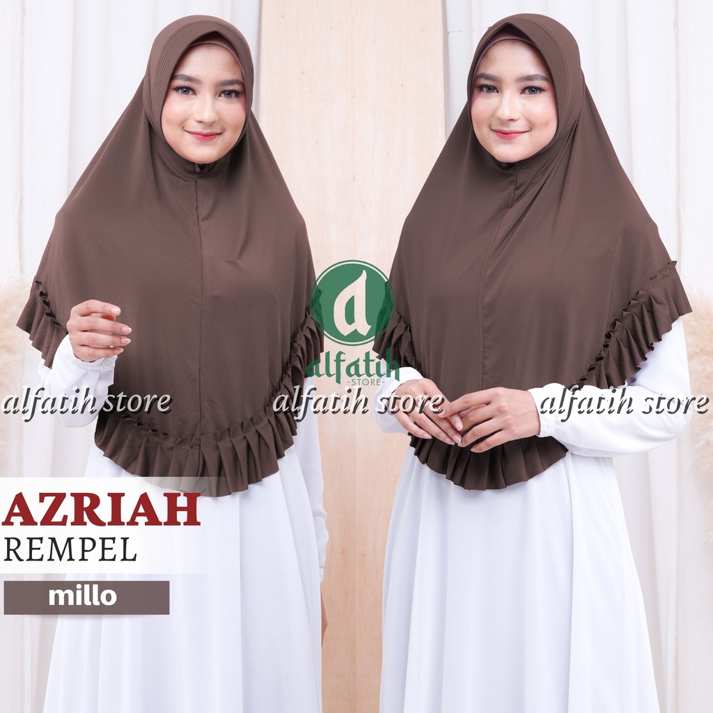 HIJAB DAILY AZRIAH REMPEL JUMBO BERGO REMPEL HIJAB INSTAN JILBAB INSTAN KERUDUNG KHIMAR