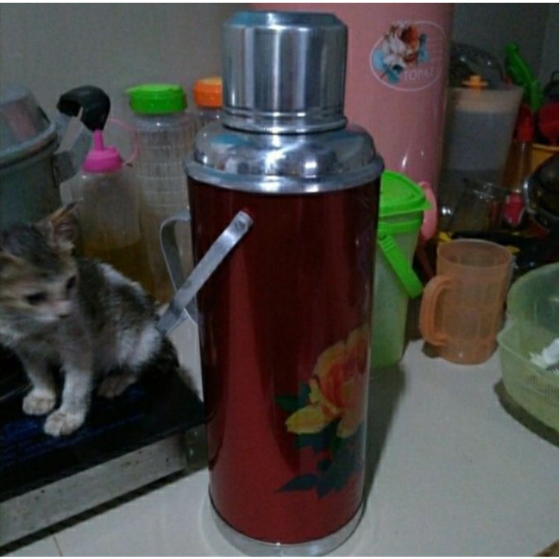 termos air panas jadul kaleng chingkiang 2liter