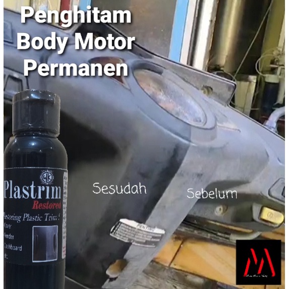 Penghitam Body Motor Permanen 100ml / Plastrim Restored 100ml / Dasbor / Spakbor / Plastic Trim