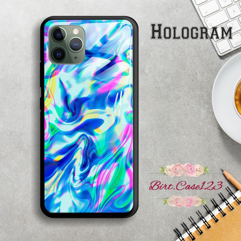 Back case glass HOLOGRAM Oppo A3s A1k A5 A9 2020 A7 F9 A5s A31 A52 a53 A92 A37 A57 A59 A71 BC1426