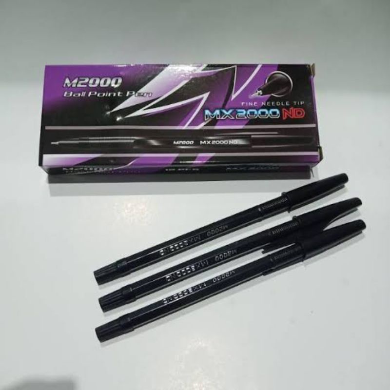 

Pen /Ballpoint M-2000 Hitam 1Pak isi (12pcs)