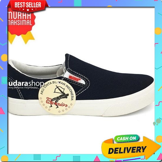 Ceysa_ Sepatu Spatu Pria Cowok Original Sneakers Kets Srs Keren Casual Sepatu Warrior Arthur Black