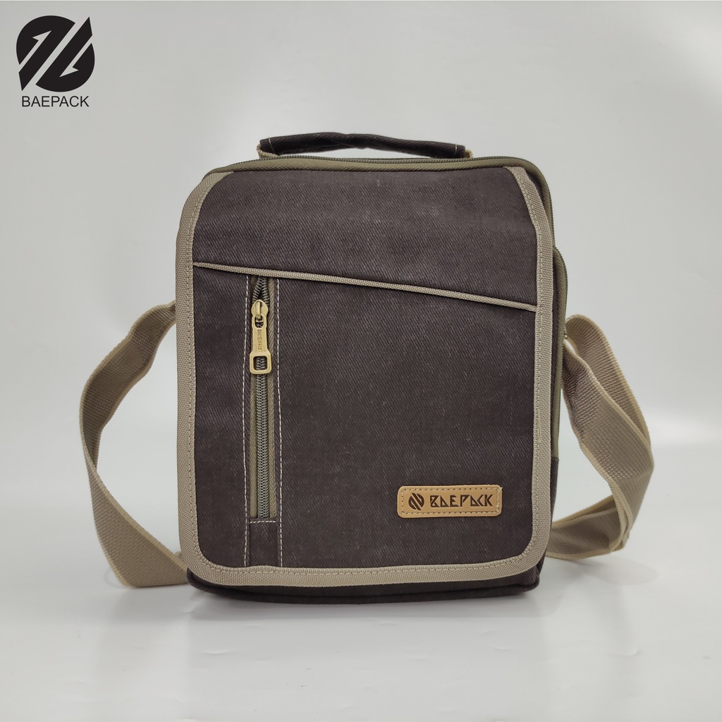 Tas Selempang Cowok Edwin Baepack Khaki / Tas Selempang Pria / Tas bahu Pria / Tas pria original