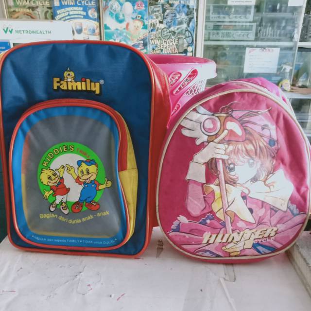 Tas Sepeda Anak Murah - Tas Sepeda Pink - Tas Sepeda Family - Aksesoris Sepeda Anak