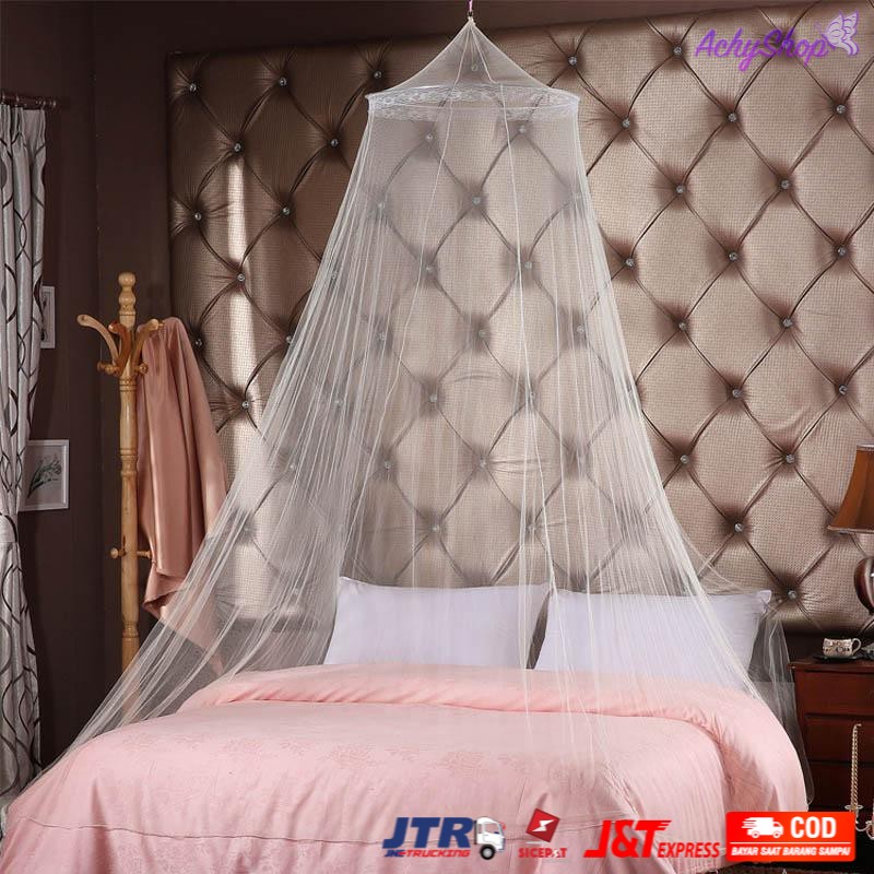TIRAI KELAMBU GANTUNG Bulat Anti Nyamuk Jumbo / Kelambu Kasur Tempat Tidur Anti Nyamuk dan Serangga