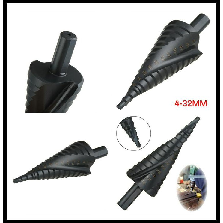 Mata Bor 15 Step Lapis Titanium Nitride Bertingkat Bertahap Pagoda - Baik Bagus