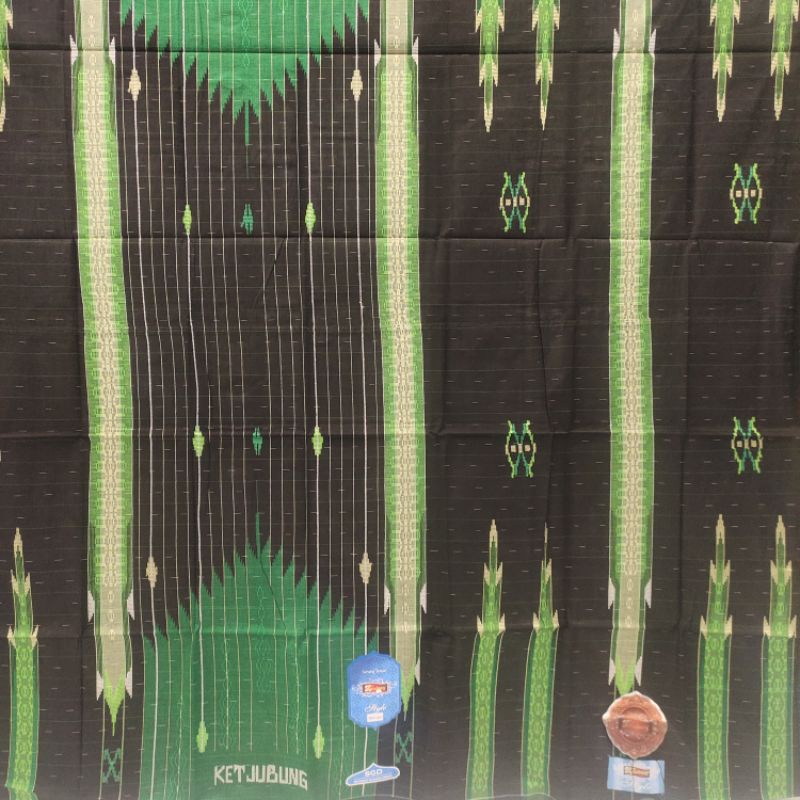 sarung tenun Ketjubung Style SGD Hitam Mercerized