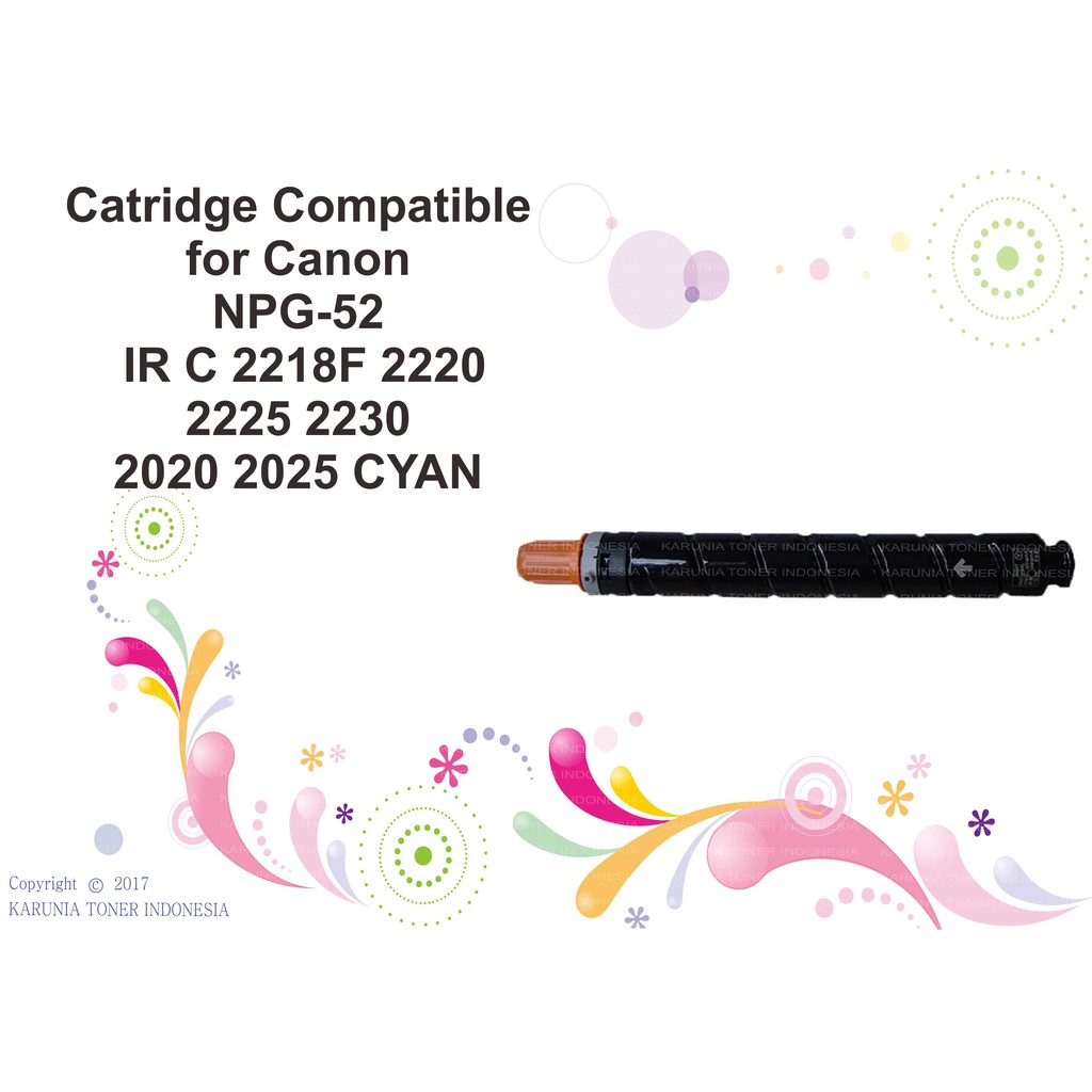 Catridge compatible for Canon NPG-52 NPG52 IR C 2218F 2220 2225 2230 2020 2025 CYAN